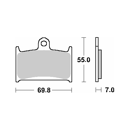 SBS KLOCKI HAMULCOWE KH145 / KH236 STREET CERAMIC KOLOR CZARNY PASUJE DO: YAMAHA RF900, SUZUKI GSF1200 `96-00